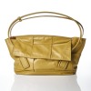 Bottega Veneta, Yellow Leather Maxi Intrecciato Arco Bag