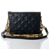 Louis Vuitton, Noir Monogram Embossed Lambskin Coussin Bag, Size BB
