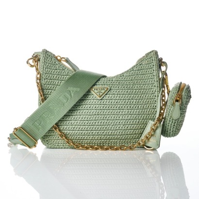 Prada, Mint Green Crochet Re-Edition 2005 Bag