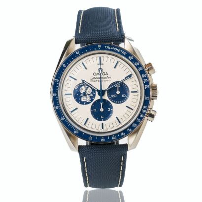 Stainless Steel, OMEGA Speedmaster Silver Snoopy Award 50th Anniversary Chronograph Wristwatch, circa 2023