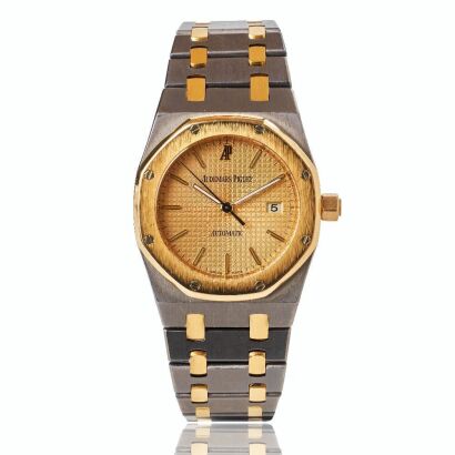 Tantalum / Rose Gold, Audemars Piguet Royal Oak with Box and Paperwork, circa 1997