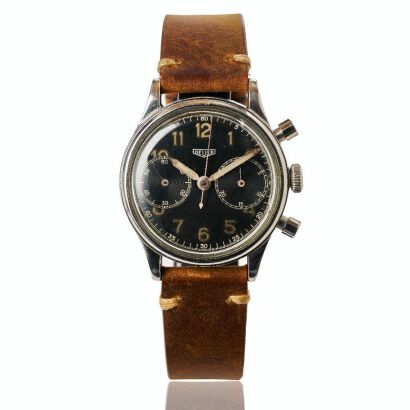 Stainless Steel, Heuer Pre-Carrera ref 406NR Chronograph Wristwatch, circa 1940's