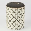 A Hand Decorated Candle in Velvet Pouch from Pernici Italy