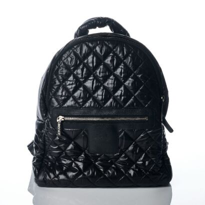 Chanel, Black Quilted Coco Cocoon Backpack by Karl Lagerfeld