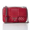 Prada, Red Impunture Quilted Calfskin Diagramme Flap Bag