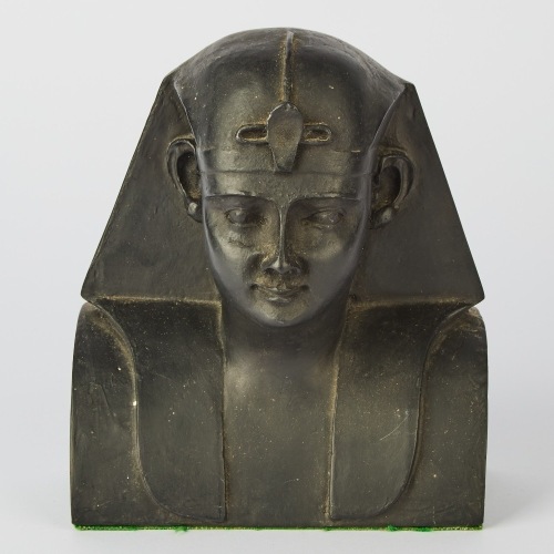A Black Matte Resin Pharaoh Bust