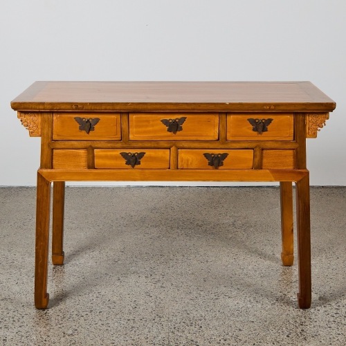 An Elmwood Desk c.1880