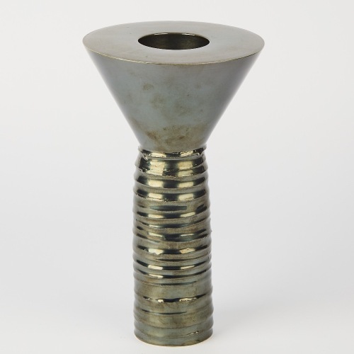 A Chrome Graham Ambrose Nikau Palm Vase