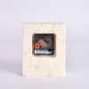 A Contemporary Solid White Marble Mantle Clock - 2