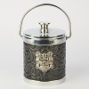 A Retro Leather Coat of Arms Ice Bucket