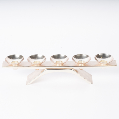A Kurt Radtke WMF Ikora Silver Plate Candleholder