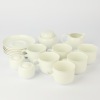 A set of 16 Hutchchenreuthen German Porcelain Trevola Range six Cups Saucers Milk Jug and Sugar Bowl and a Salt and Pepper Shaker set. 6 Cups and Saucers