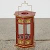 A 20th Century Chinese Red-lacquer and Gilt Oil Lamp - 2