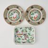 A Set of Three Chinese Qing Dynasty Canton Famille-rose Dish