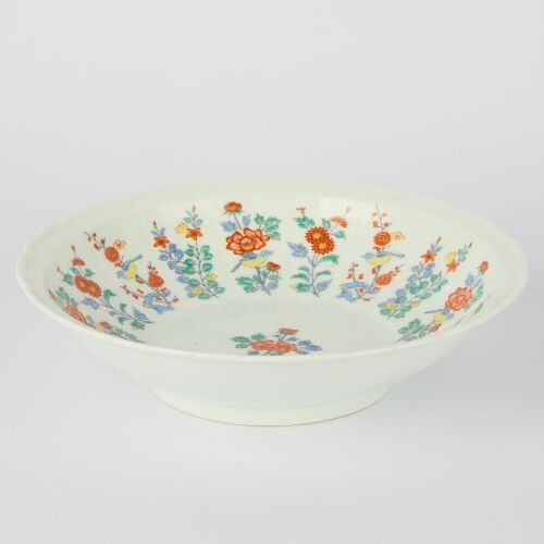 A 20th Century Japanese Famille Rose 'Floral' Lobed Dish