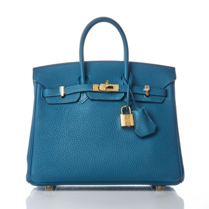Herm&egrave;s, Bleu Cobalt Togo Birkin Retourne 25