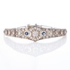 16ct Yellow Gold, Art Deco style, 0.38ct Sapphire / 2.11ct Diamond Bracelet
