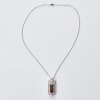 18ct White Gold, Modern, 8.82ct High Quality Watermelon Tourmaline / 1.42ct Diamond Pendant on 18ct White Gold, Cable Link Chain - 2