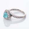 Partridge Jewellers, 18ct White Gold, 1.34ct Paraiba Tourmaline / 0.65ct Diamond Cluster Ring - 2