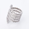 18ct White Gold, Contemporary, 1.29ct Diamond Snake Dress Ring - 2