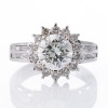 An Important, 18ct White Gold, 2.02ct Round Brilliant Cut Diamond - GIA certified / 0.57ct Diamond Ring