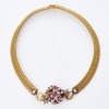 Antique, 20ct Yellow Gold, Victorian, 1.80ct Ruby / Pearl / Enamel Necklace - 2