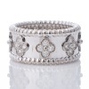 Van Cleef & Arpels, Perl&egrave;e, 18ct White Gold, 0.71ct Diamond Medium Clover Ring