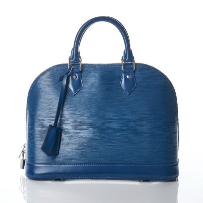 Louis Vuitton, Blue Epi Alma Bag, Size PM