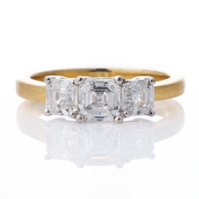 18ct Yellow / White Gold, 1.55ct Diamond Three Stone Ring