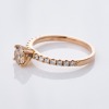 18ct Red Gold, 0.79ct Argyle Champagne Diamond / 0.25ct Diamond Solitaire Ring - 2