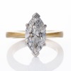 Sutcliffe, An Important, 18ct Yellow Gold / Platinum, 3.00ct Marquise Cut Diamond Solitaire Ring, HRD certified