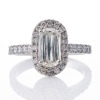 Sutcliffe, An Important, Platinum, 1.22ct Criss Cut Diamond Centre - GIA Certified / 0.69cts Diamond Halo Ring