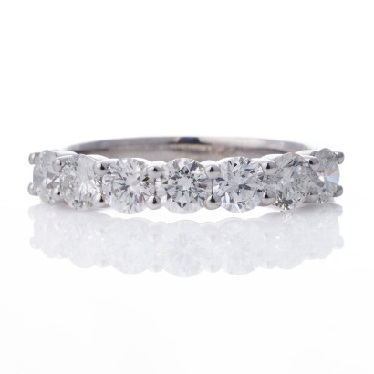 18ct White Gold, 1.60ct Diamond Seven Stone Ring