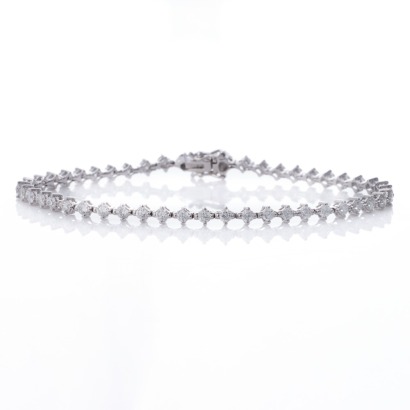 18ct White Gold, 2.37ct Diamond Tennis Bracelet