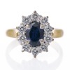 Landau Jewellery, 18ct Yellow / White Gold, 1.40ct Sapphire / 1.00ct Diamond Cluster Ring