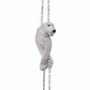Cartier, 18ct White Gold, 1.00ct Diamond / Emerald Panth&egrave;re Bracelet