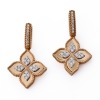 Roberto Coin, 18ct Rose Gold, 0.50ct Diamond Set, Princess Flower Earrings
