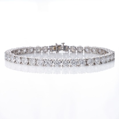 Platinum, Substantial, 14.80ct Diamond Tennis Bracelet