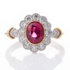 18ct Yellow Gold, 1.57ct Red Spinel / 0.77ct Diamond Ring by Ebbeke & Co.