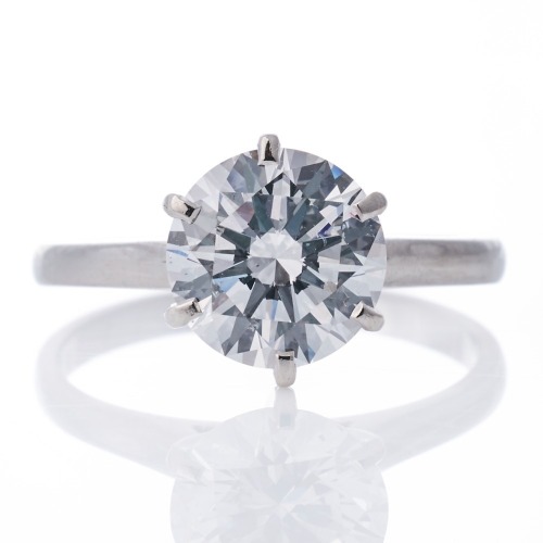 David Keefe, Platinum 2.01ct Diamond Solitaire Ring - GIA certified