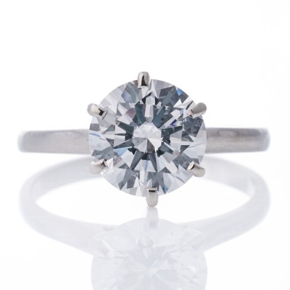 David Keefe, Platinum 2.01ct Diamond Solitaire Ring - GIA certified