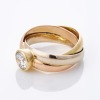 18ct Tri-Colour Gold, 1.01ct Diamond Russian Wedding Style Ring - 2