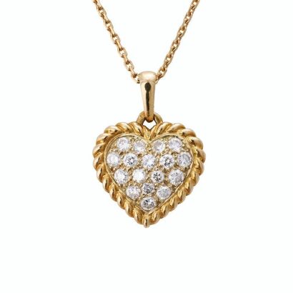 Van Cleef & Arpels, 18ct Yellow Gold, Heritage 1.00ct Diamond Set Necklace, circa 1970's