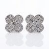18ct White Gold, 2.38ct Diamond Clover Stud Earrings