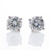 Partridge Jewellers, Platinum / 18ct White Gold, Modern, 2.11ct Diamond Stud Earrings - As new