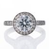 Partridge Jewellers, Platinum, Modern, 1.79ct Diamond / 0.48ct Diamond Cluster Ring, IGI certified