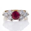 18ct White / Yellow Gold, 1.13ct Ruby / 1.20ct Diamond Dress Ring