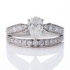 Chaumet, Josephine "Aube Printani&egrave;re," 18ct White Gold, 0.76ct Pear cut / 1.00ct Diamond Ring, GIA certified