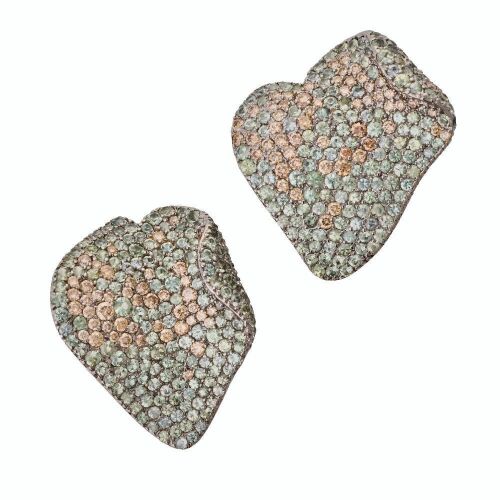 18ct White Gold, 11.50ct Sapphire / 3.00ct Diamond Earrings