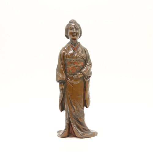 A Japanese Early to Mid 20th Century Metal Figure of a Lady